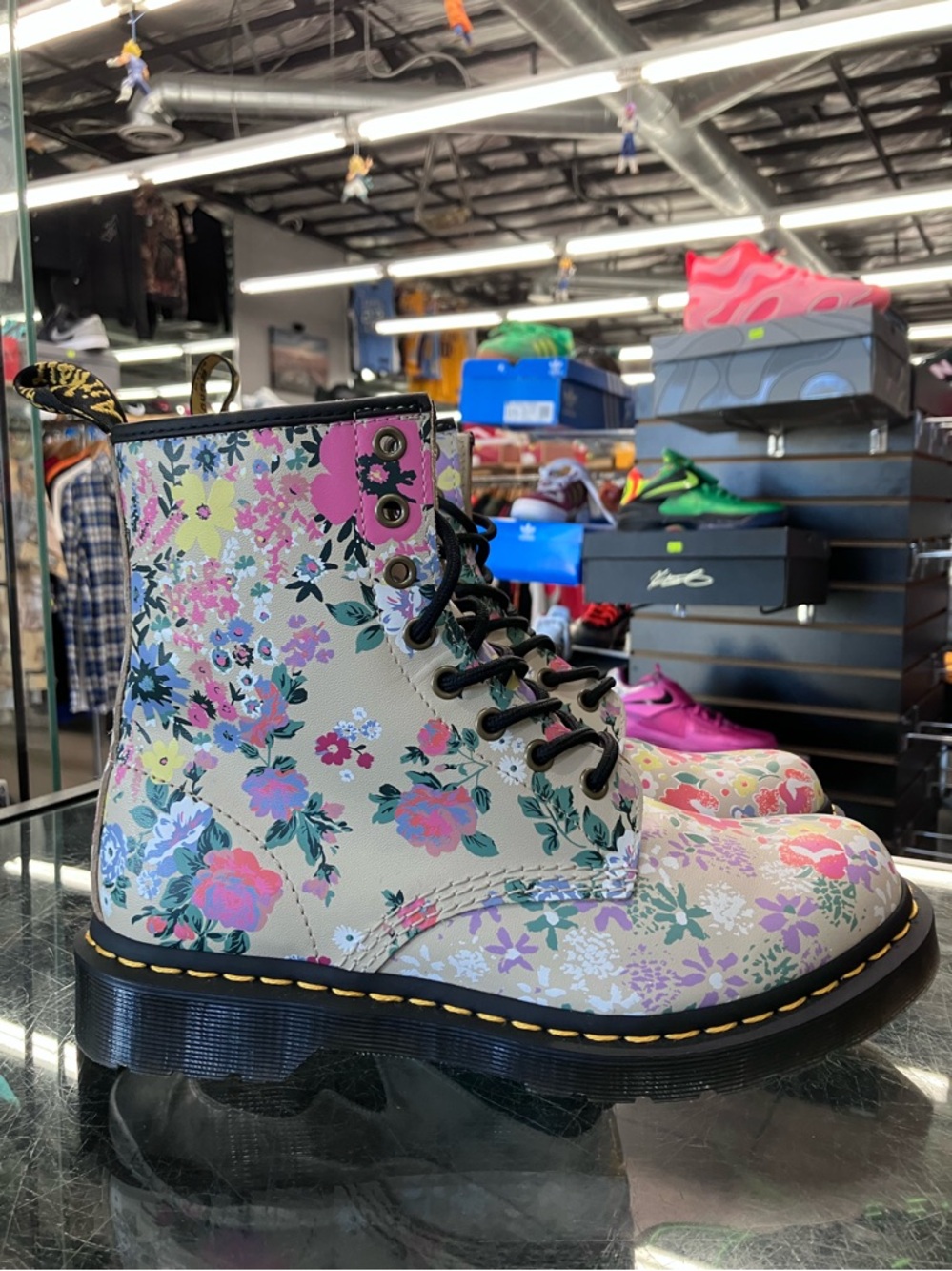 Women’s Dr. Martens 1460 Pascal Floral Mashup Combat Boot Size 8